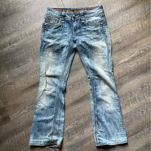 Rock Revival Women's Faded Blue Straight Jeans